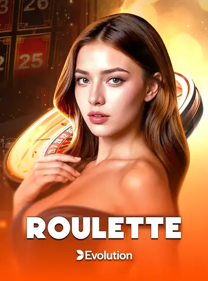 โต๊ะคาสิโนสด Roulette ของ Evolution ดีลเลอร์หญิงข้างวงล้อรูเล็ต ในหน้านี้