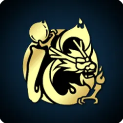 ตราค่ายบนปก โลโก้มังกรทองบนพื้นน้ำเงินเข้ม ในหน้ารวมเกม